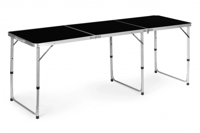 Table de camping pliable noire plateau 180 x 60 cm