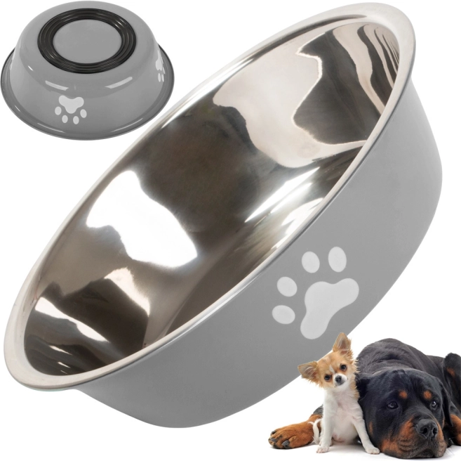 Gamelle antidérapante en métal pour chiens et chats 150 ml