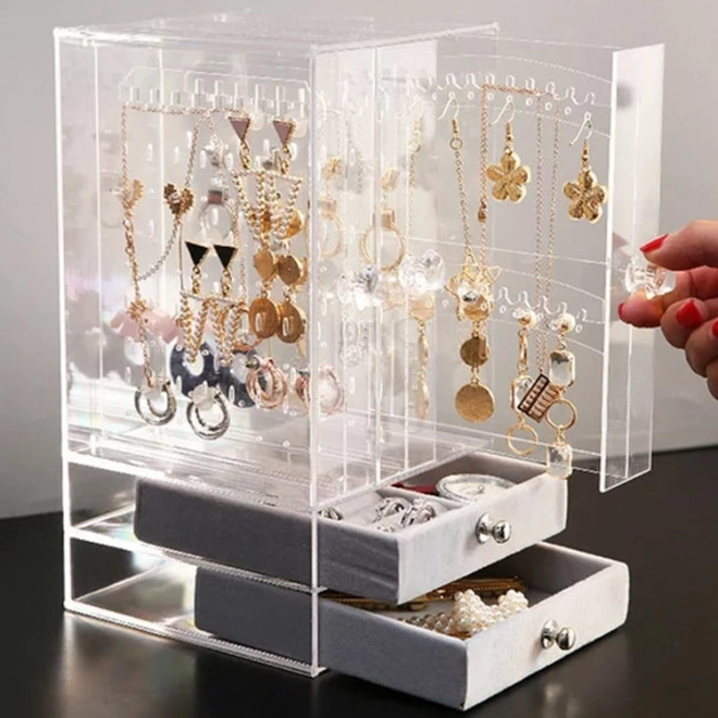 Tiroirs doublés de velours qui protègent les bijoux
