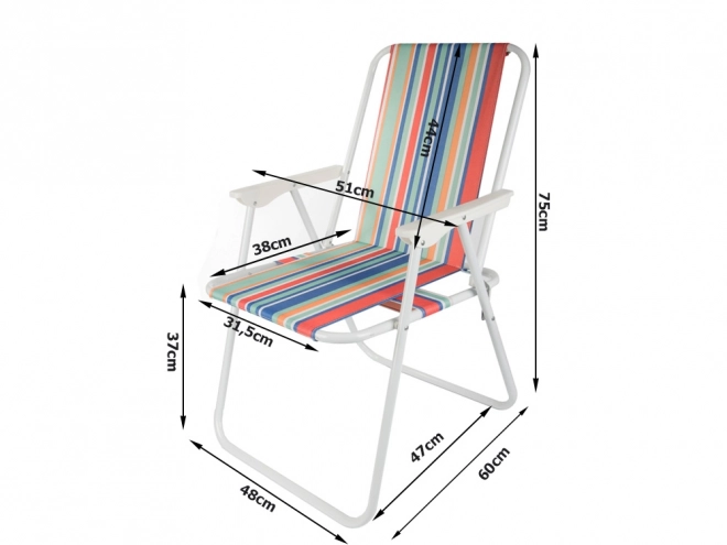 Chaise de camping de jardin pliante