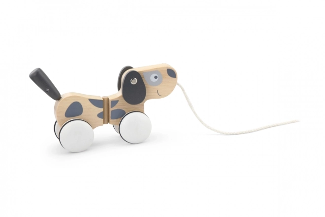 Chien à tirer en bois