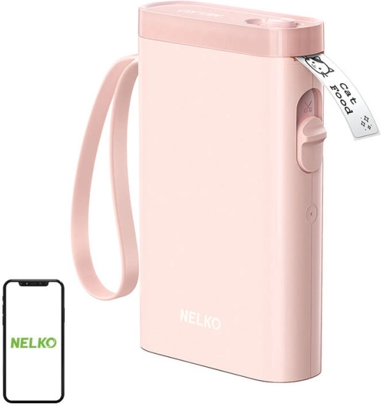 Imprimante d’étiquettes thermique Nelko P21 (rose)