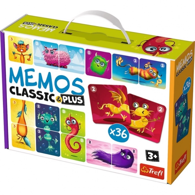 Pexeso Classic & Plus Monstres Mignons 3en1