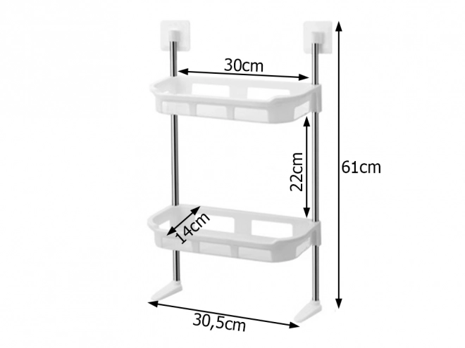 Étagère de salle de bain au-dessus du siège de toilette