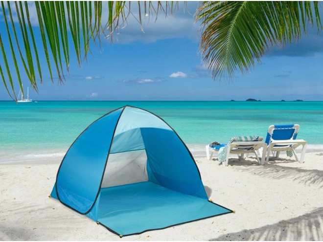 Tente de plage autoportante avec protection UV