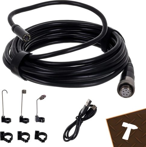 Sonde rigide de 5 m avec 8 LED et réglage de la luminosité