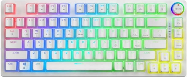 Clavier mécanique sans fil Phenix White Gateron Red Pudding