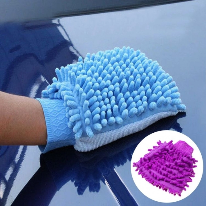 Gant en microfibre pour le lavage de voiture - violet