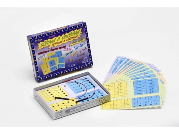 Jeu de société d'addition et de soustraction à piles