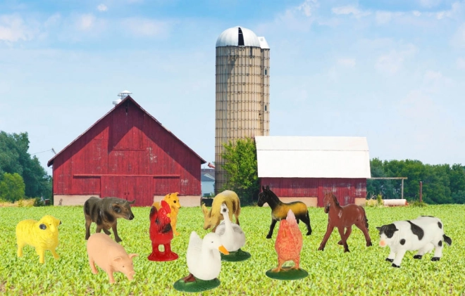 Ensemble de Figurines Éducatives d'Animaux de la Ferme