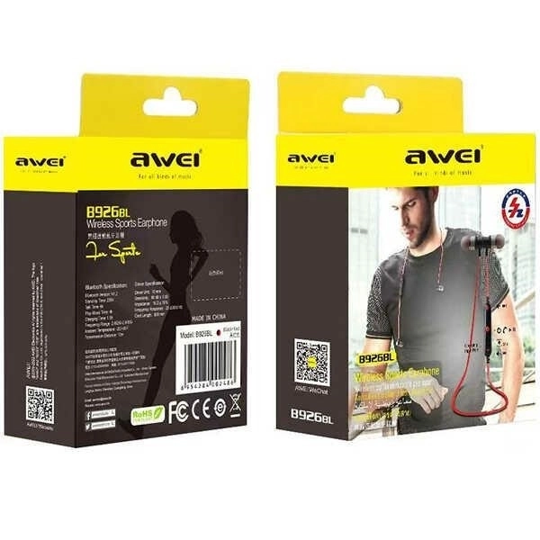Awei ecouteurs sport Bluetooth B926BL noir