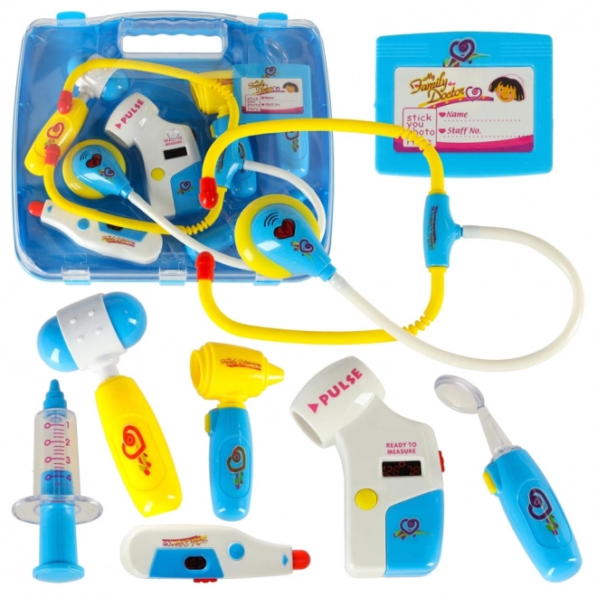Ensemble de docteur pour enfants dans une valise - bleu