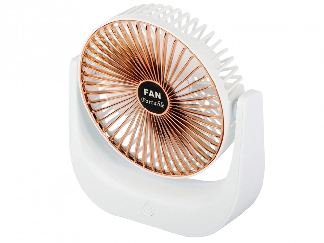 Ventilateur de table sans fil – Blanc-rose