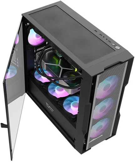 Panneau latéral en verre trempé sur charnières