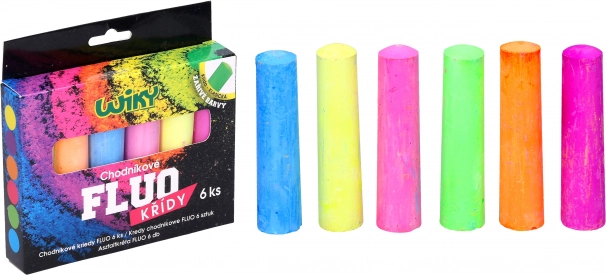 Craies fluorescentes pour trottoir 6 pcs