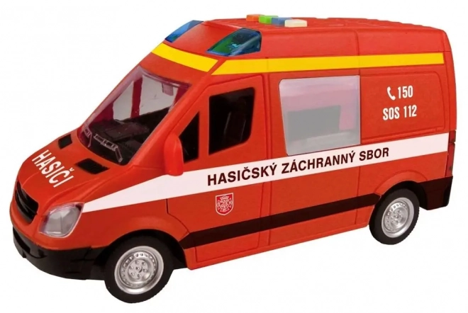 Camion de pompiers à inertie avec voix tchèque