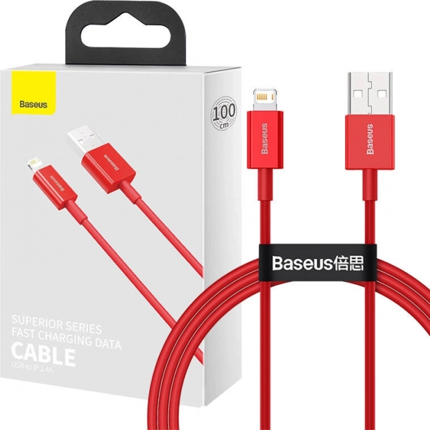 Câble USB Baseus pour charge rapide 1 m rouge