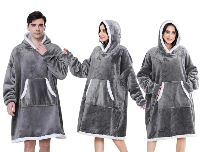 Sweat à capuche oversize chaud