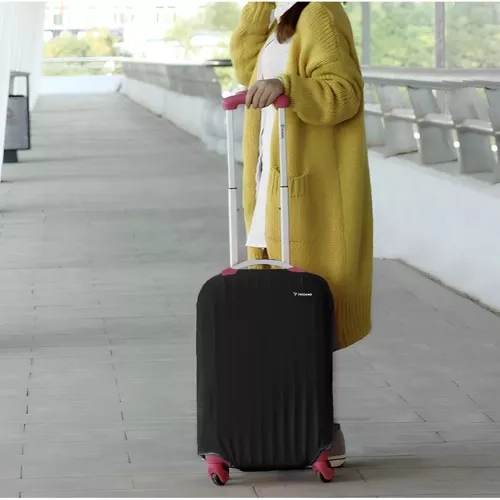 Trizand 23839 Housse pour valise de voyage M 62 x 43 x 27 cm noir