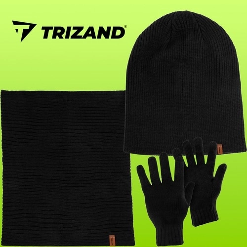 Ensemble hivernal bonnet, écharpe et gants Trizand