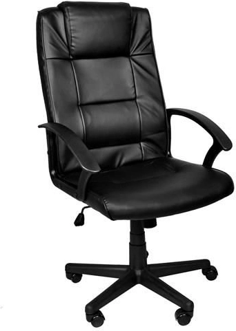 Chaise de bureau en simili cuir Malatec