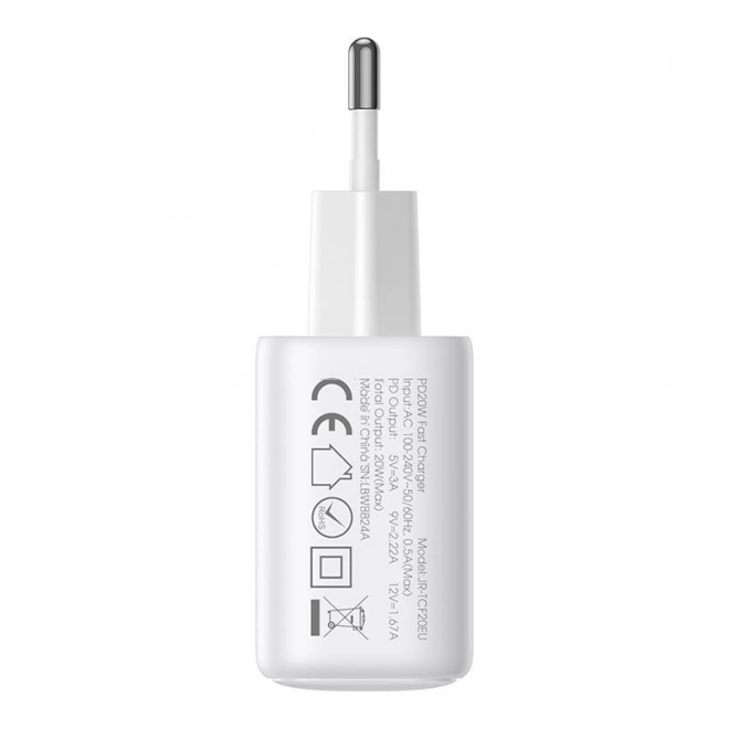 Chargeur Joyroom JR-TCF20 avec câble C-Lightning 20W 1m (blanc)