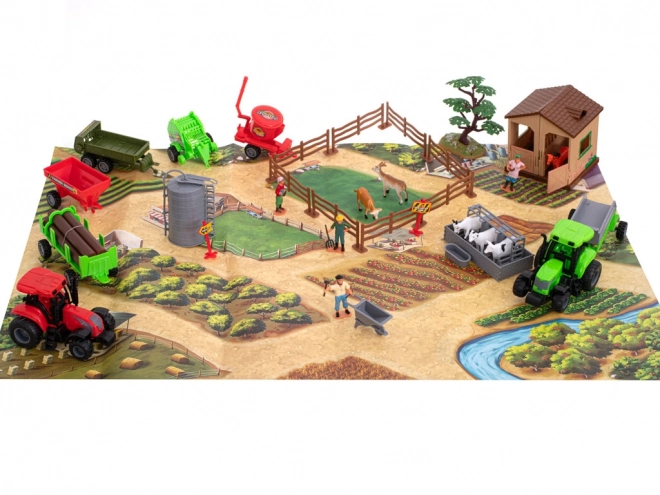 Ferme avec animaux et machines - 49 pcs