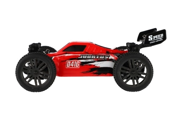 Voiture RC Buggy Bonzai Jubatus tout-terrain 30cm plastique 2,4GHz avec batterie + 2x pack supplémentaire dans la boîte 40x14x21 – Rouge