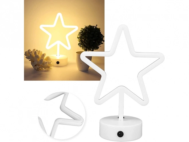 Lampe LED étoile néon avec USB