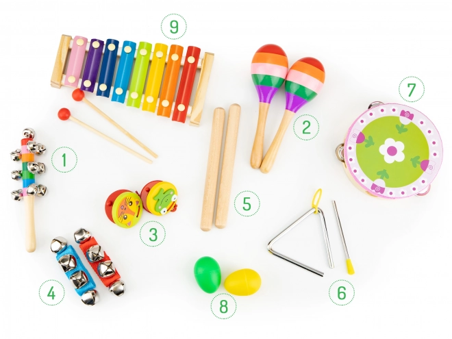 Ensemble musical 14 instruments + sac Ecotoys
