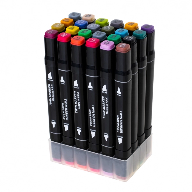 Marqueurs à alcool double face 24 pcs