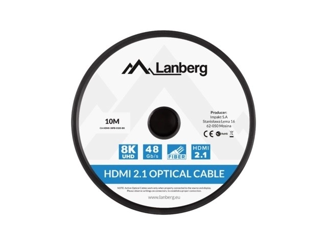 Câble HDMI M/M v2. 10M 8k optique AOC