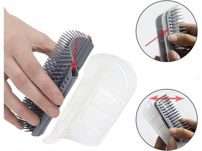 Brosse d'angle pour chats avec herbe à chat