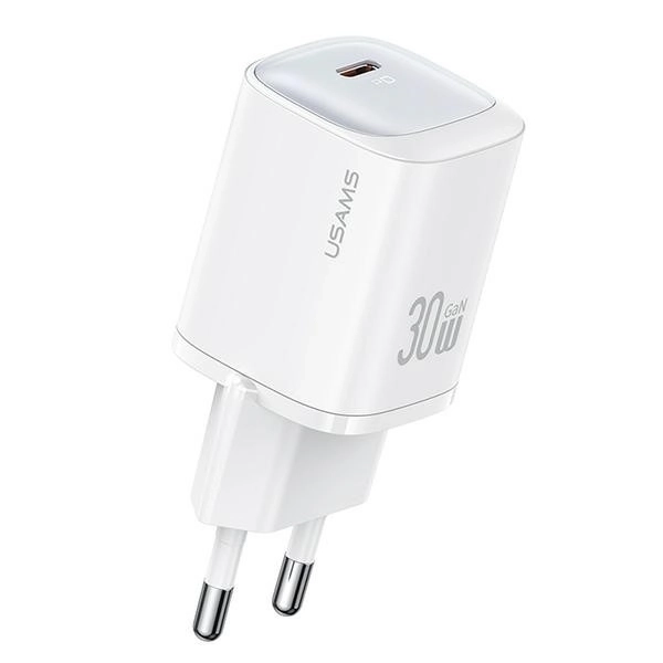 Chargeur secteur 30W GaN USB-C charge rapide blanc