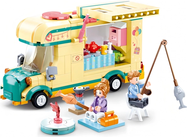 Camping-car coloré riche en détails