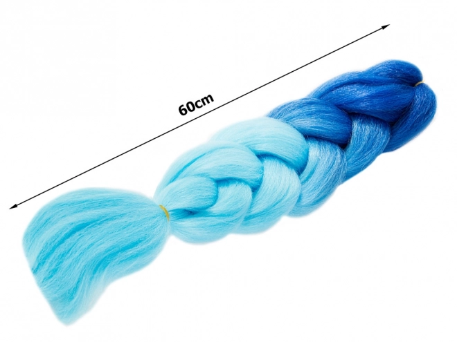 Cheveux synthétiques pour tresses ombrées bleues
