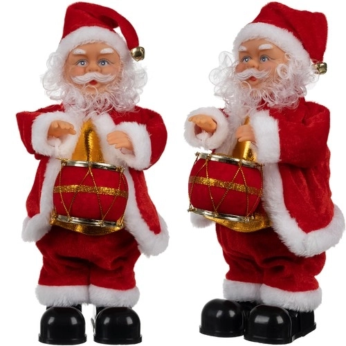 Figurine Père Noël chantante et dansante 30 cm
