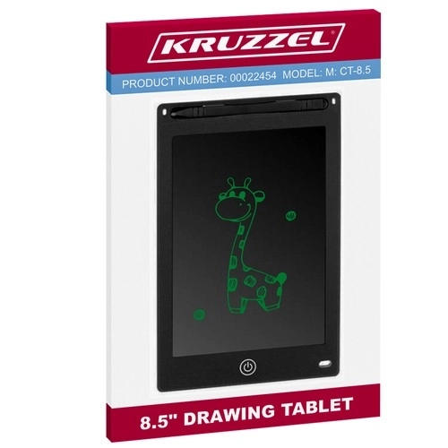 Tablette à dessiner 8,5" noire KRUZZEL 22454