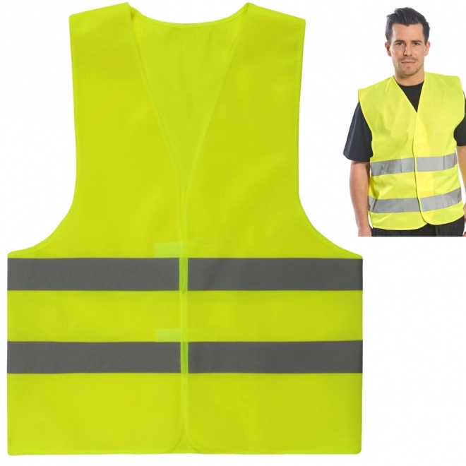 Gilet de sécurité réfléchissant jaune taille L