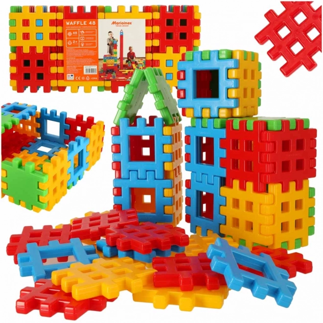 Blocs de construction colorés Wafle Marioinex - 48 pièces