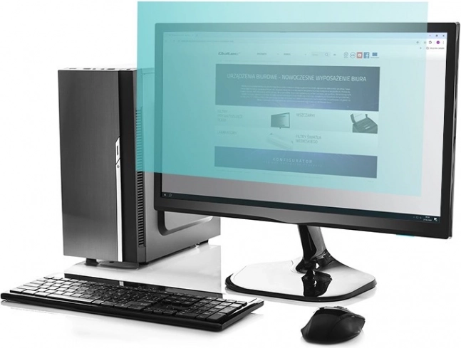 Filtre de protection contre la lumière bleue pour moniteur 23,8 pouces