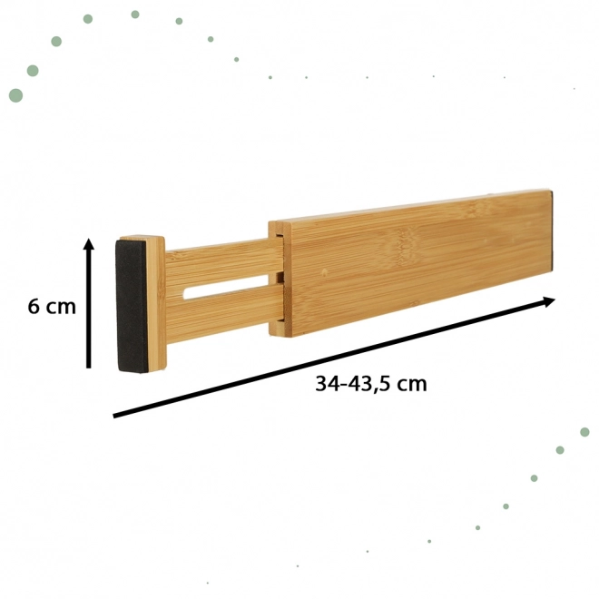 Organisateur de tiroir ajustable en bambou