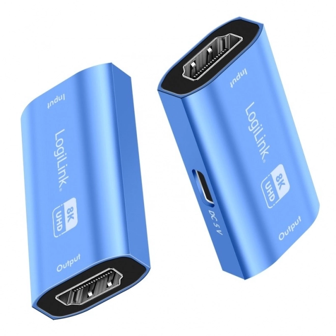 Répéteur HDMI 8K/60HZ HDCP2.3, aluminium bleu