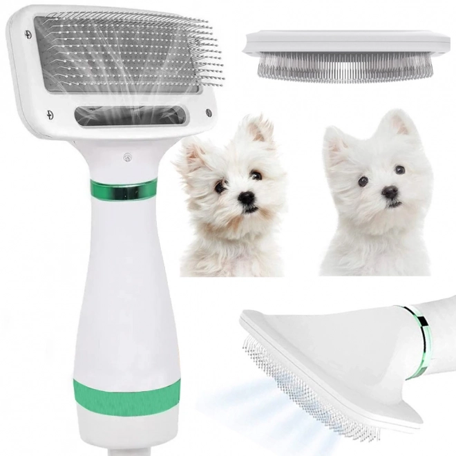 Sèche-cheveux brosse peigne 2en1 pour animaux de compagnie