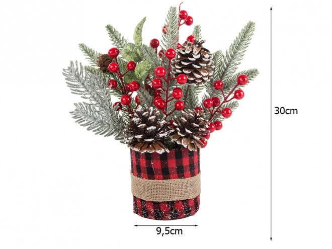 Décoration de table de Noël avec roseau