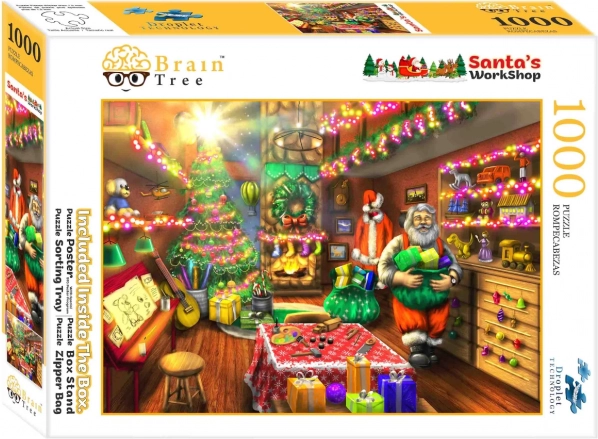 Puzzle de Noël L’atelier du Père Noël - 1000 pièces