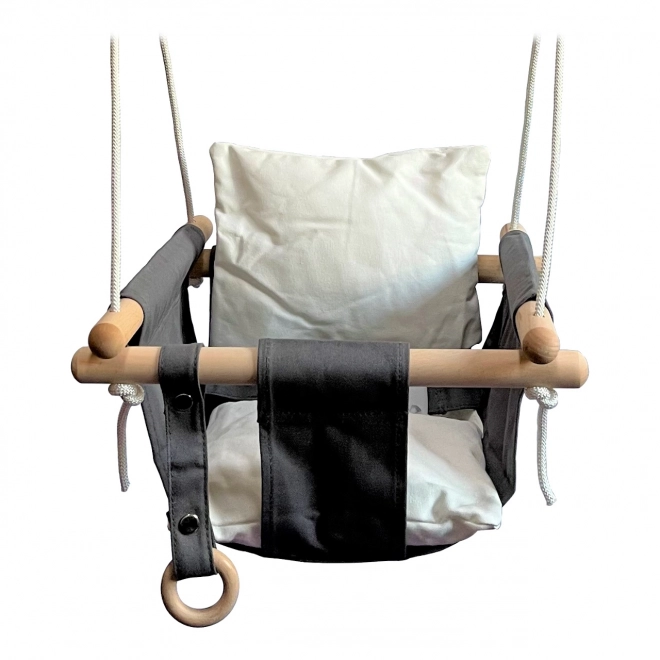 Dvĕdĕti Balançoire en tissu pour bébé 100% coton noir et blanc