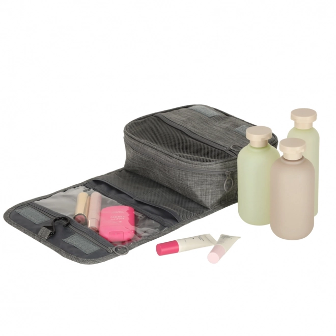 Sac à cosmétiques de voyage suspendu pliant gris