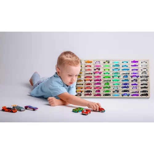 Étagère en bois pour petites voitures