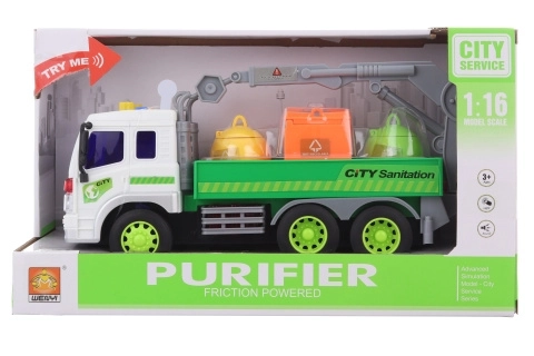 Voiture avec conteneurs à piles avec sons et lumières pour enfants